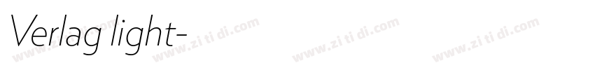 Verlag light字体转换